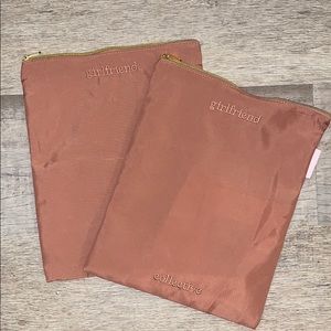 Set of Girlfriend Collective Pink Pouches